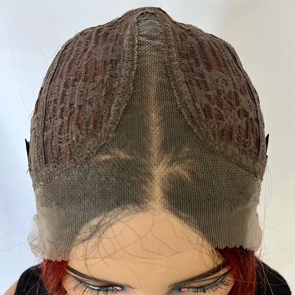 Very Pretty 28” Ombre Copper Color Premium Fiber Lace Front Wig - Picture 5 of 9